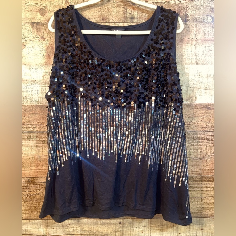 George Sequin Tank Top
